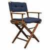 Whitecap Teak Newport Director's Chair with Navy Cushion Seat 61042